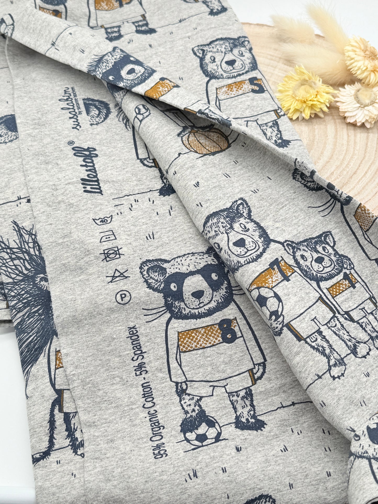 Jersey Reststück Mannschaft (Lillestoff) grau