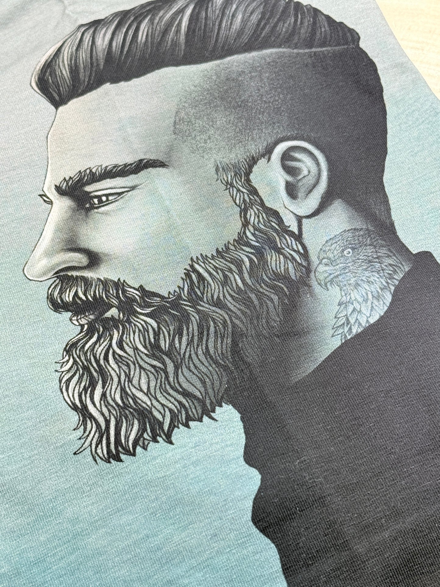 Panel Mann (Swafing) grau grün ca. 80x140 cm