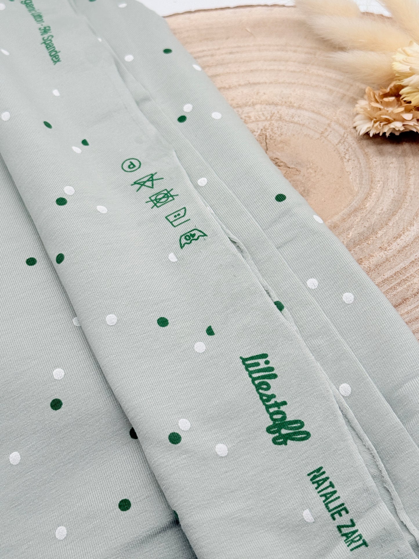 Jersey Reststück Koala Bärli Kombi (Lillestoff) grün