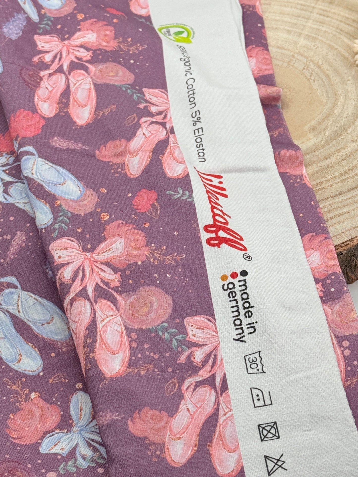 Summer Sweat Reststück Ballerina Ballettschuhe (Lillestoff) lila