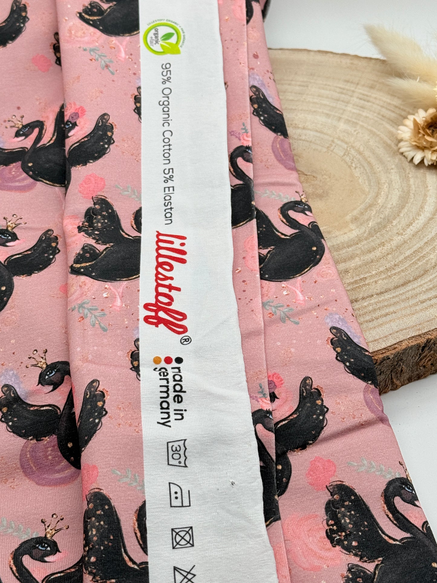 Summer Sweat Reststück Ballerina Schwan (Lillestoff) lila