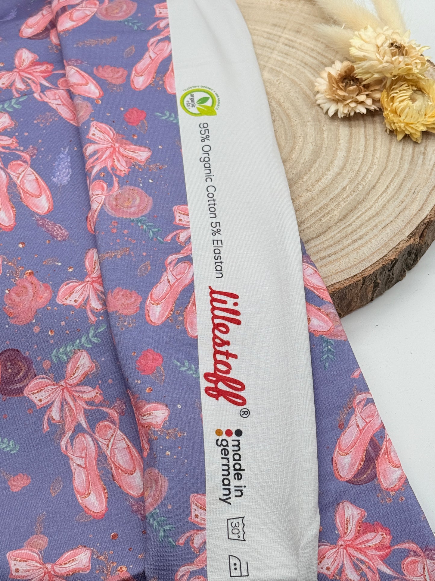 Summer Sweat Reststück Ballerina Ballettschuhe (Lillestoff) blau (Kopie)