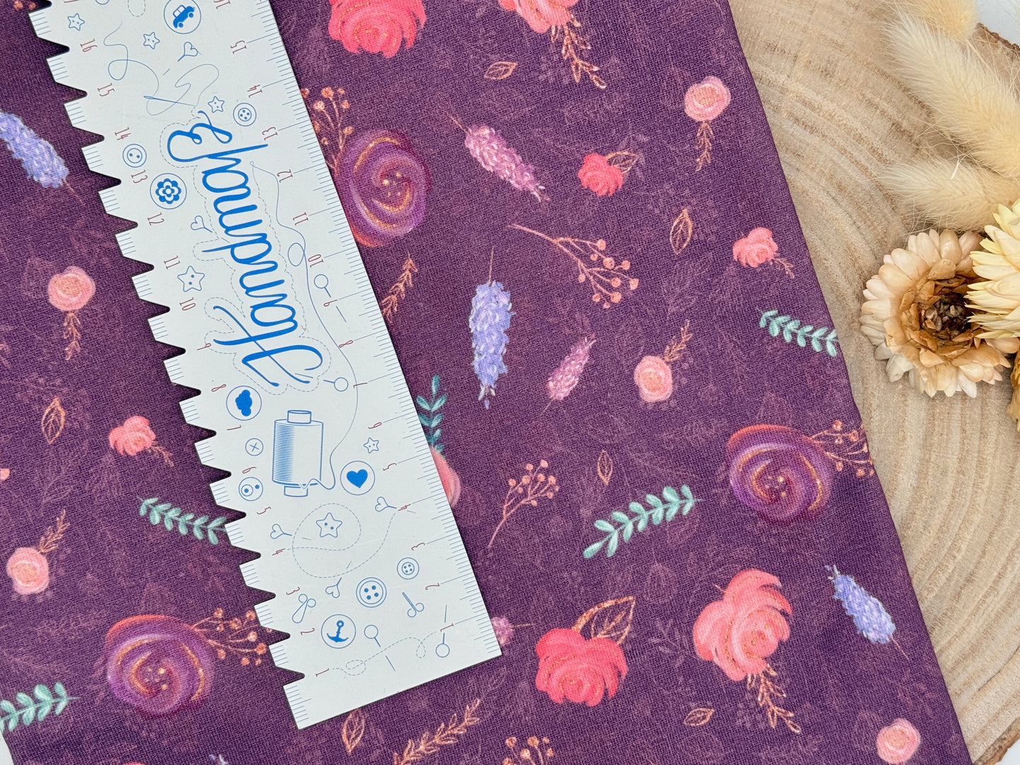 Jersey Reststück Ballerina Blüten (Lillestoff) lila