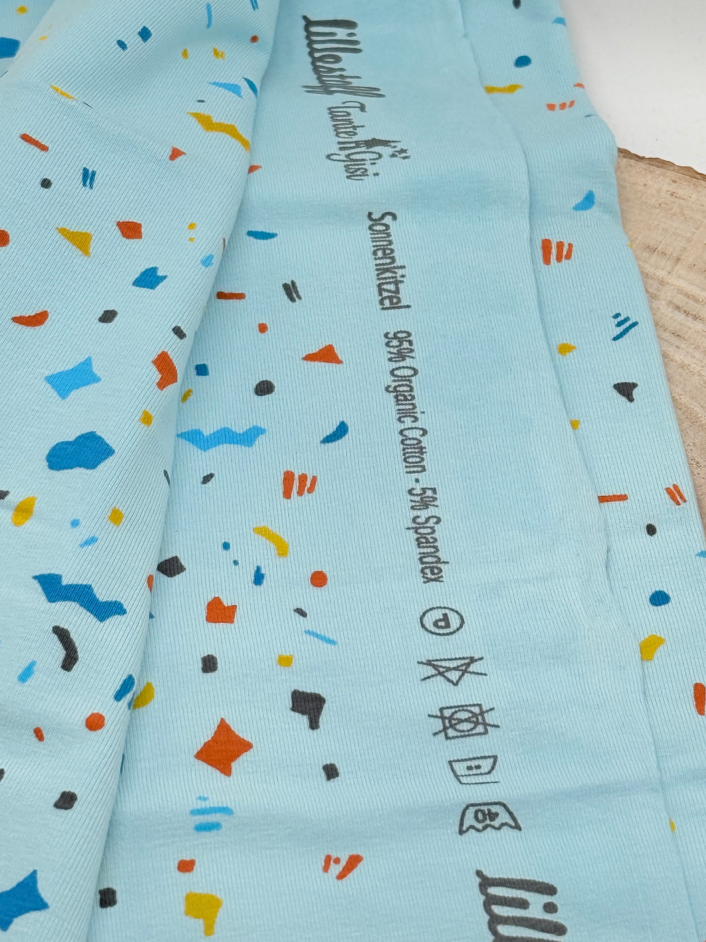 Jersey Reststück Sonnenkitzel (Lillestoff) blau