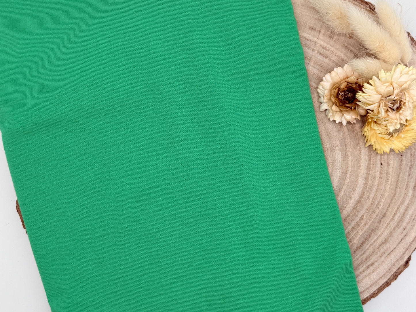 Jersey Reststück uni grün