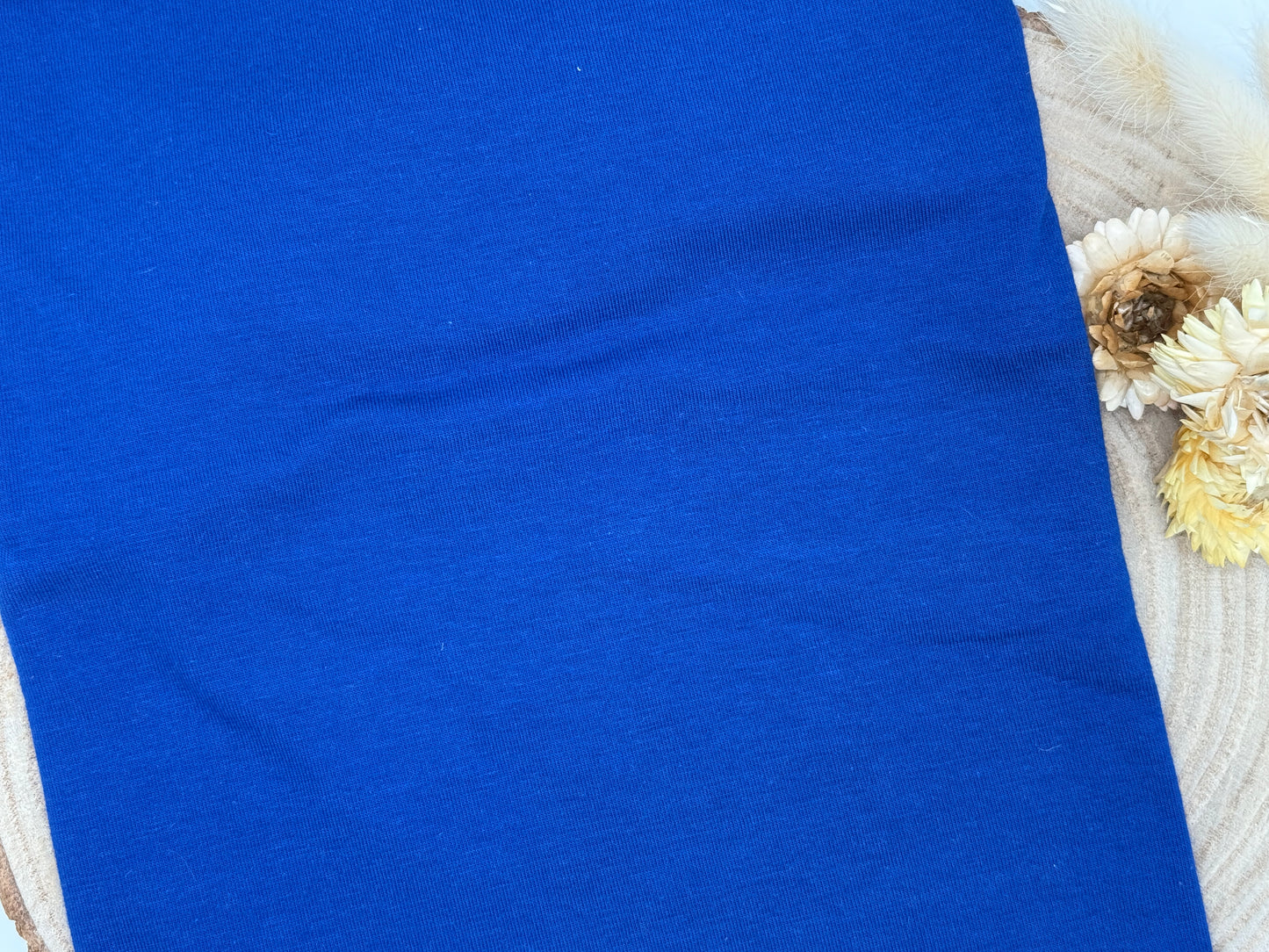 Jersey Reststück uni blau