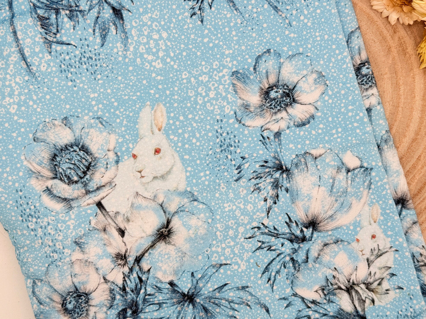 Summer Sweat Reststück Schnee Hase (Lillestoff) blau