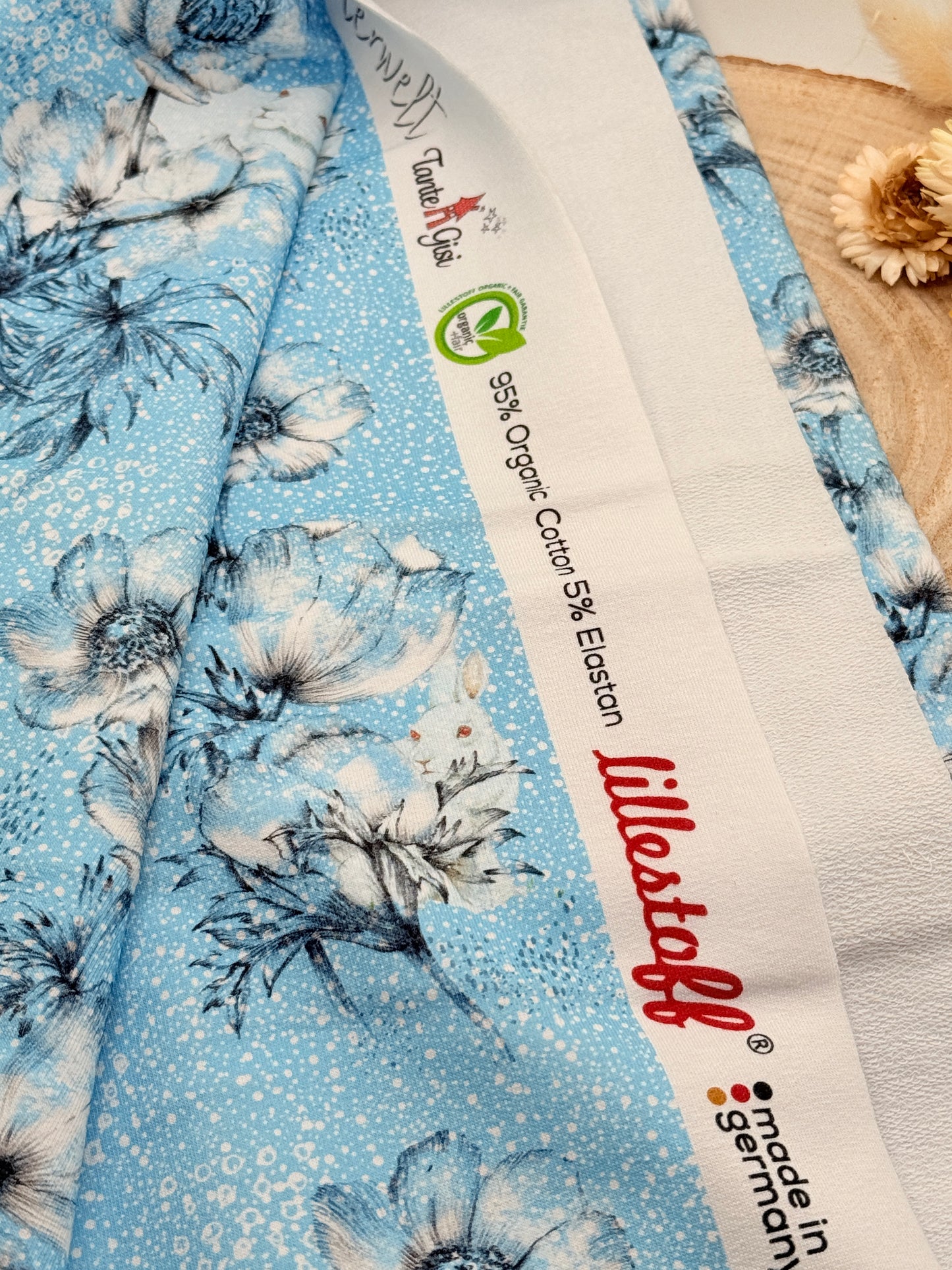 Summer Sweat Reststück Schnee Hase (Lillestoff) blau