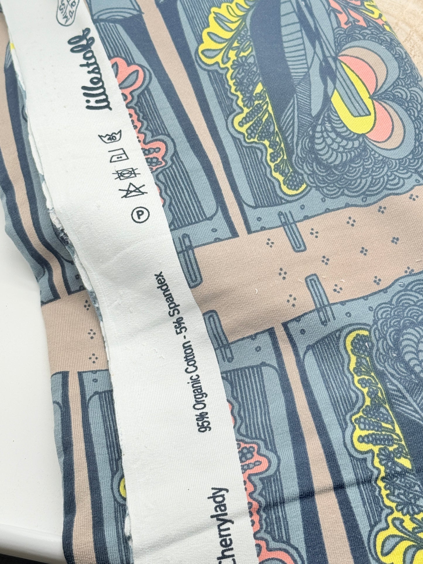 Summer Sweat Reststück Grafik (Lillestoff) grau