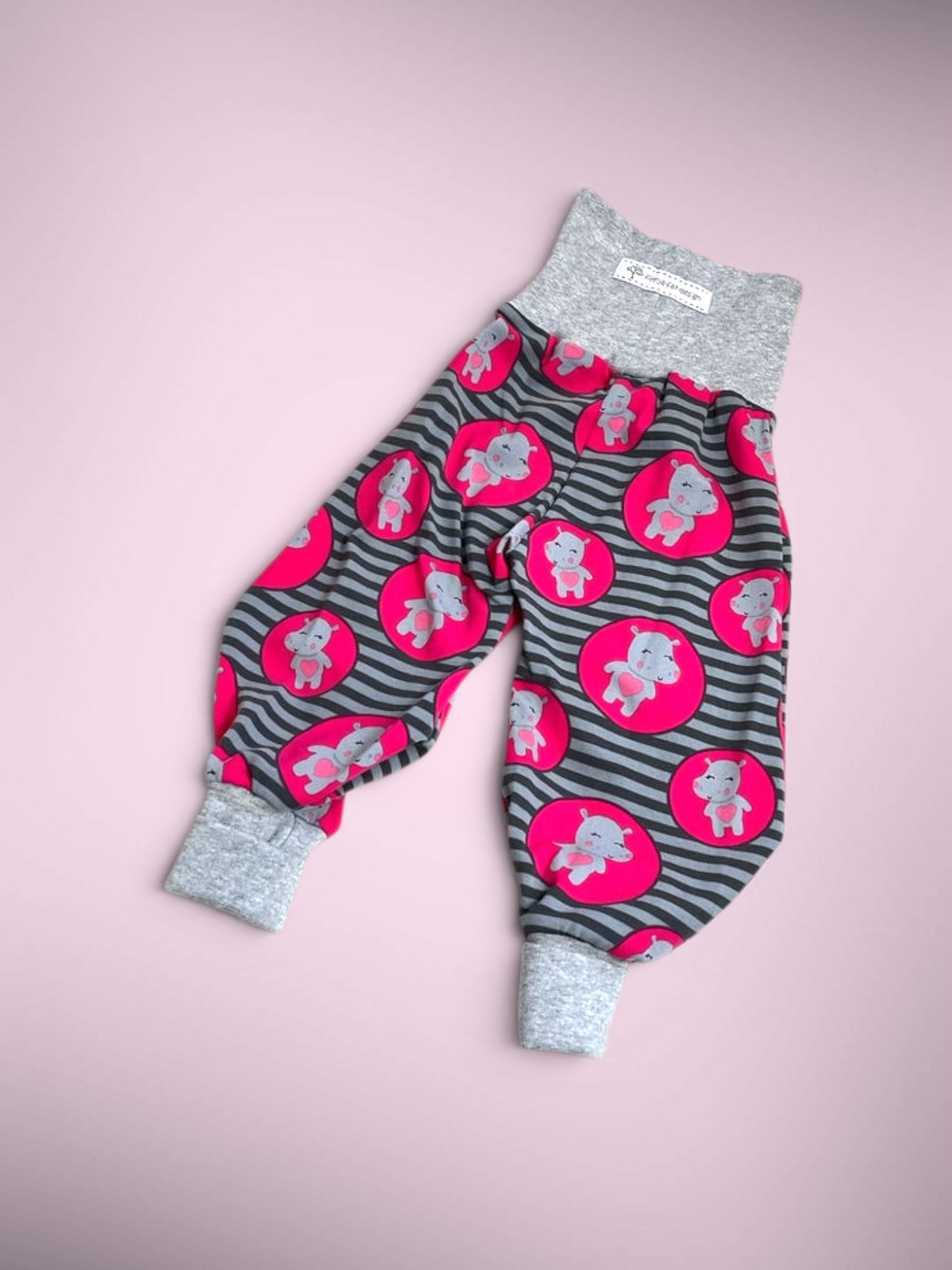 Pumphose Nilpferd rosa/grau Gr. 68
