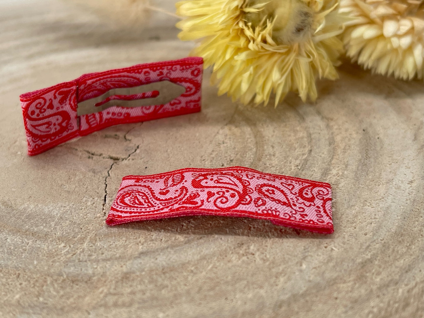 Haarspangen Haarclips Ornament rosa (1 Paar)