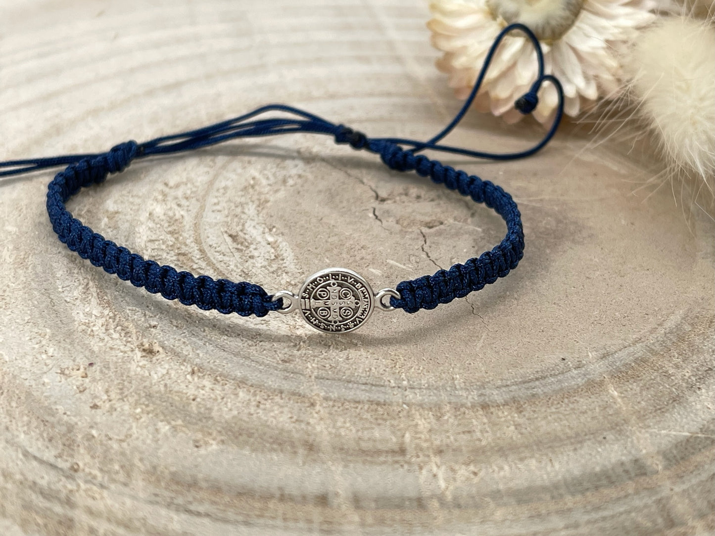 Freundschaftsarmband Makramee Schmuck Armband Münze silberfarben