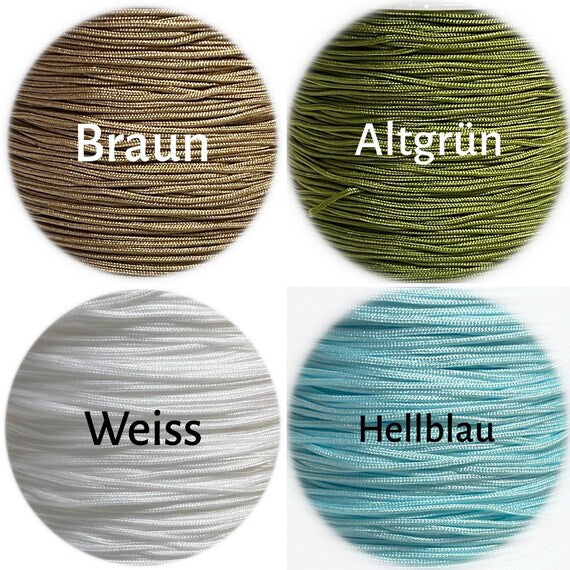 Freundschaftsarmband Makramee Armband Ohm silberfarbenen Edelstahl