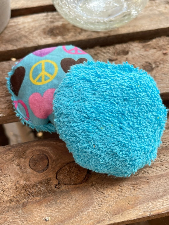 Taschenwärmer Beulenkühler Körnerkissen Peace blau