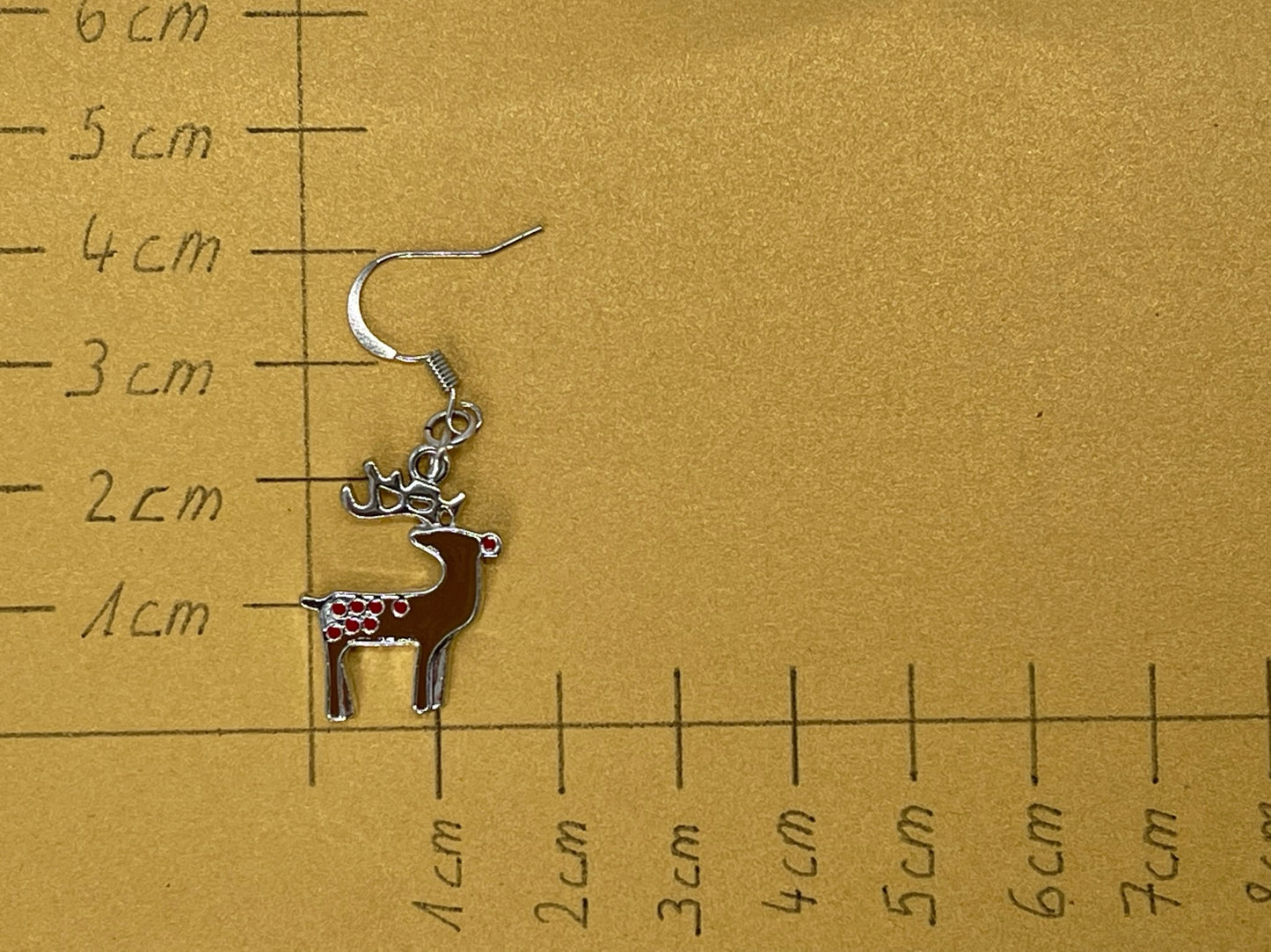 Ohrring Ohrhänger Weihnachts Renntier II braun