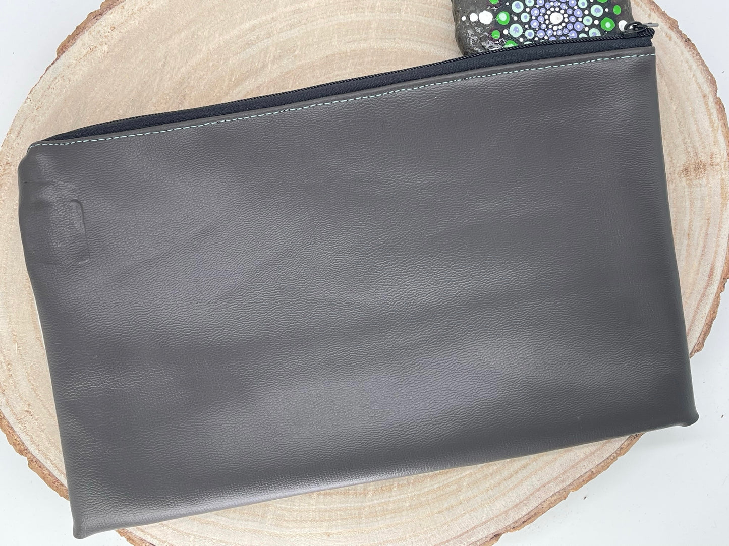 Stylische Federtasche Stifttasche Panther grau