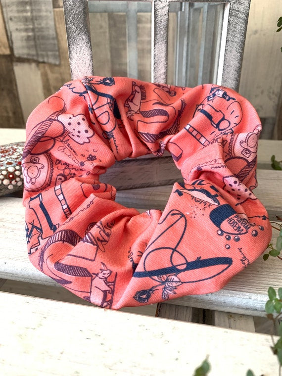 Scrunchie Haargummi Buchstaben Salat rosa