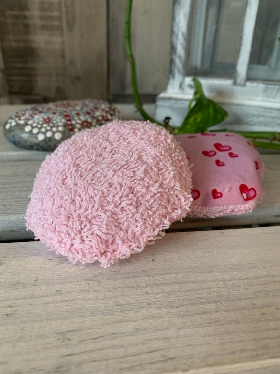 Taschenwärmer Beulenkühler Körnerkissen Herzen rosa