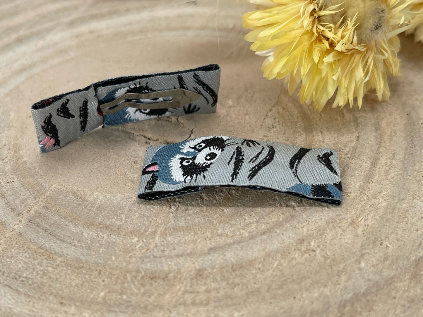 Haarspangen Haarclips Waschbär (1 Paar)