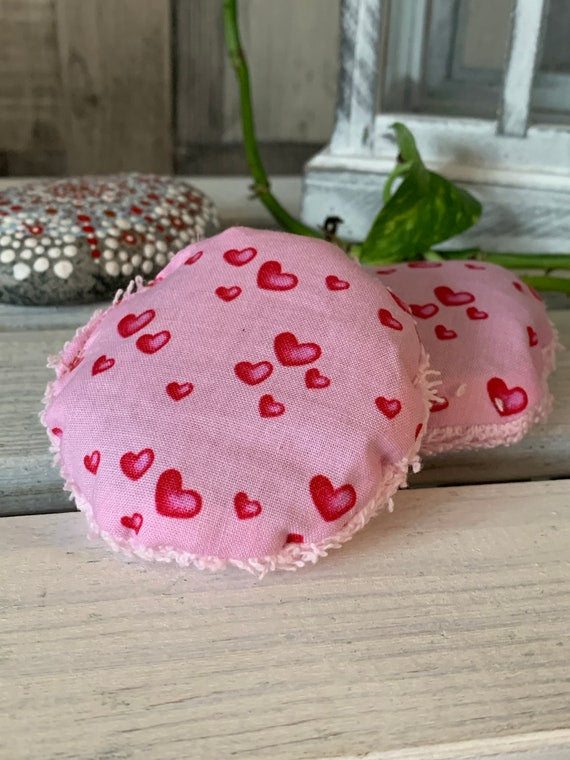 Taschenwärmer Beulenkühler Körnerkissen Herzen rosa