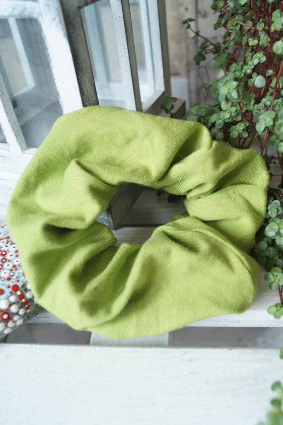 Scrunchie Haargummi Uni grün