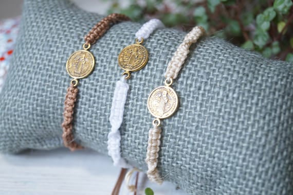 Freundschaftsarmband Makramee Schmuck Armband Münze antik goldfarben