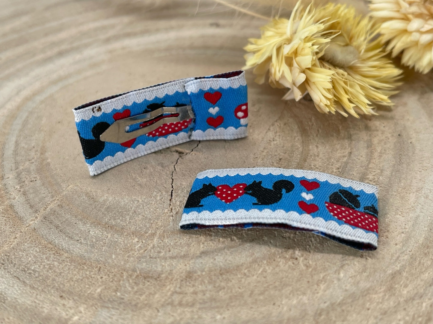 Haarspangen Haarclips Eichhörnchen (1 Paar) blau