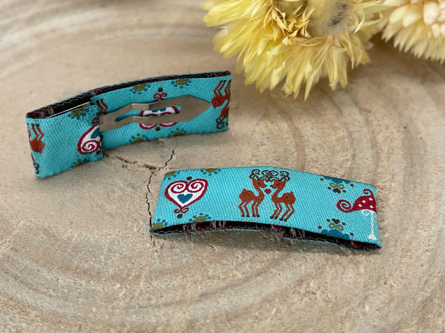 Haarspangen Haarclips Rehe & Pilze (1 Paar)