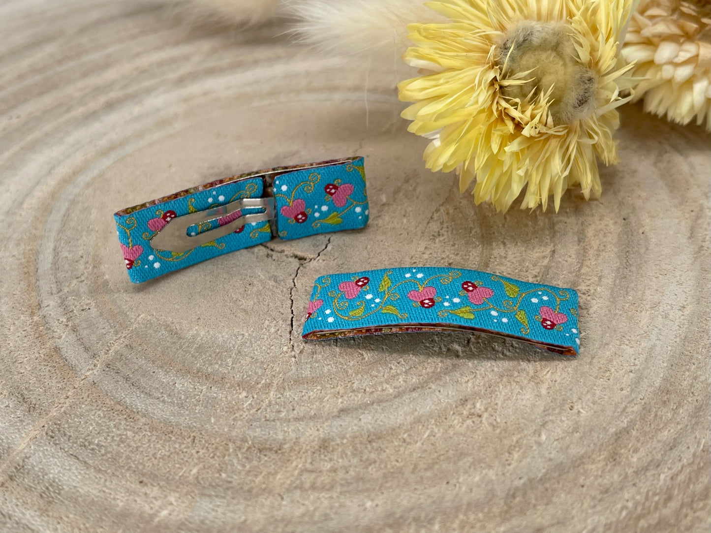 Baby Haarspangen Haarclips Gänseblümchen (1 Paar) blau