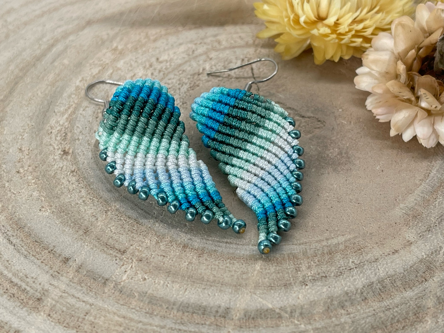 Makramee Ohrring Ohrhänger Wings blue (1 Paar)