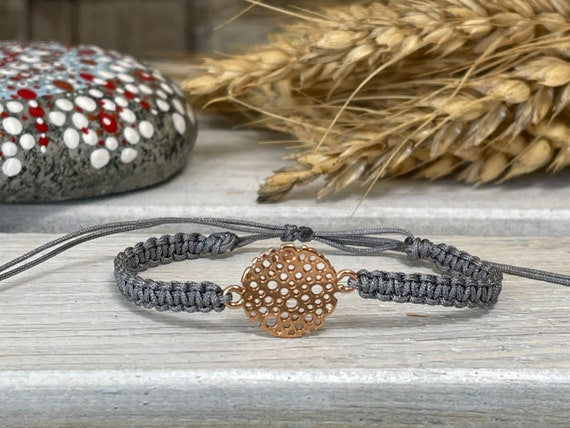 Freundschaftsarmband Makramee Schmuck Armband Kreise Roségoldfarbend