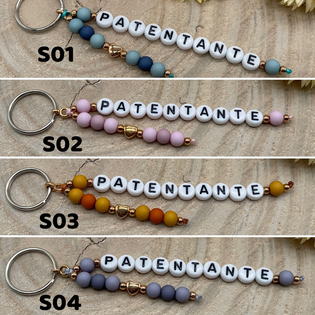 Schlüsselanhänger Taschenanhänger Anhänger Beste Mama mit schwarzen Buchstabenperlen