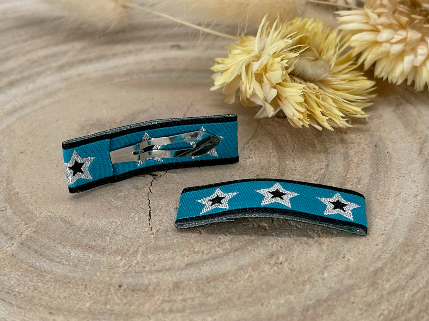 Baby Haarspangen Haarclips silberne Sterne (1 Paar)