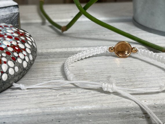 Freundschaftsarmband Makramee Armband hope silberfarbenen Edelstahl