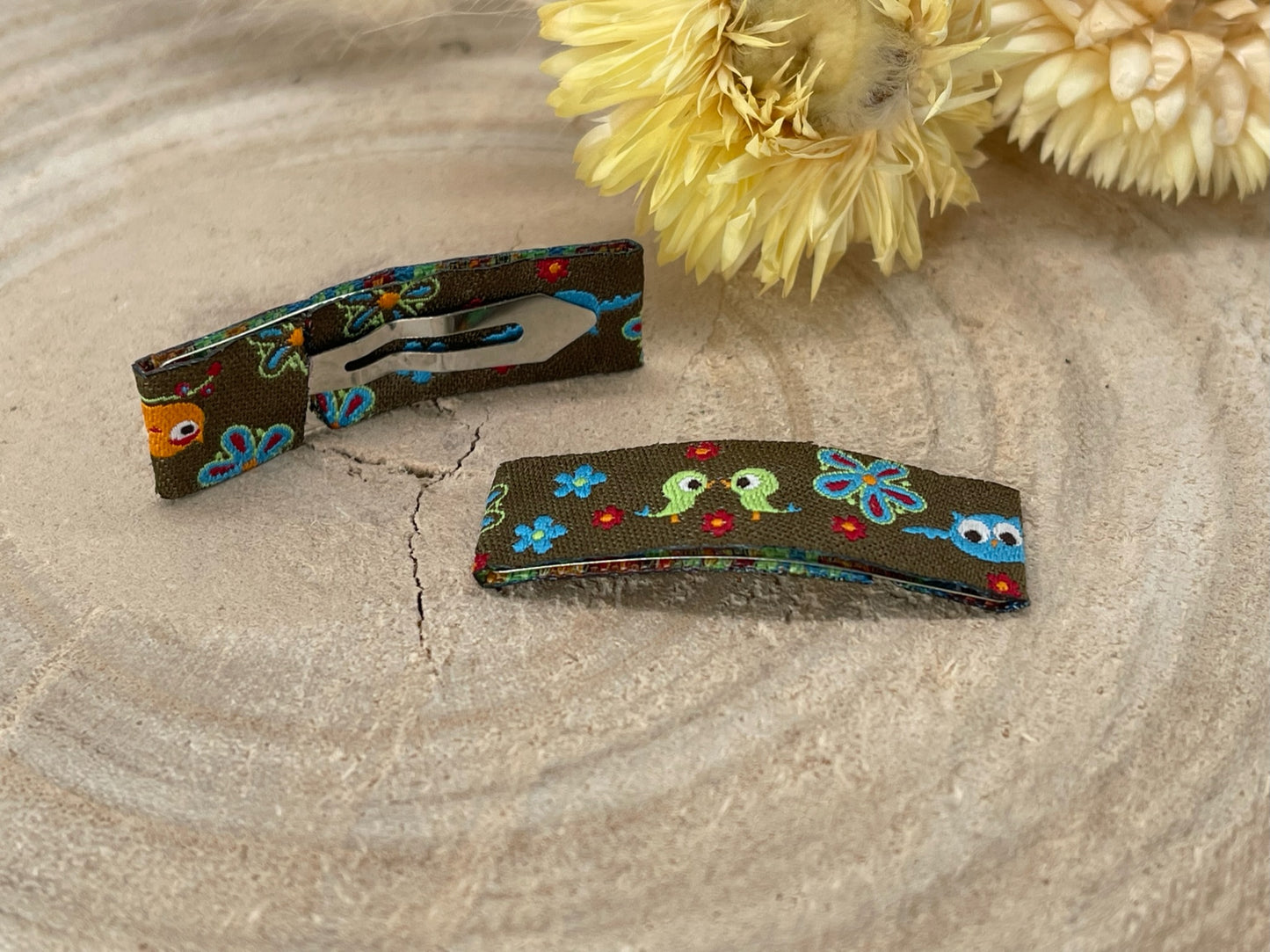 Haarspangen Haarclips Vogel Welt (1 Paar) braun