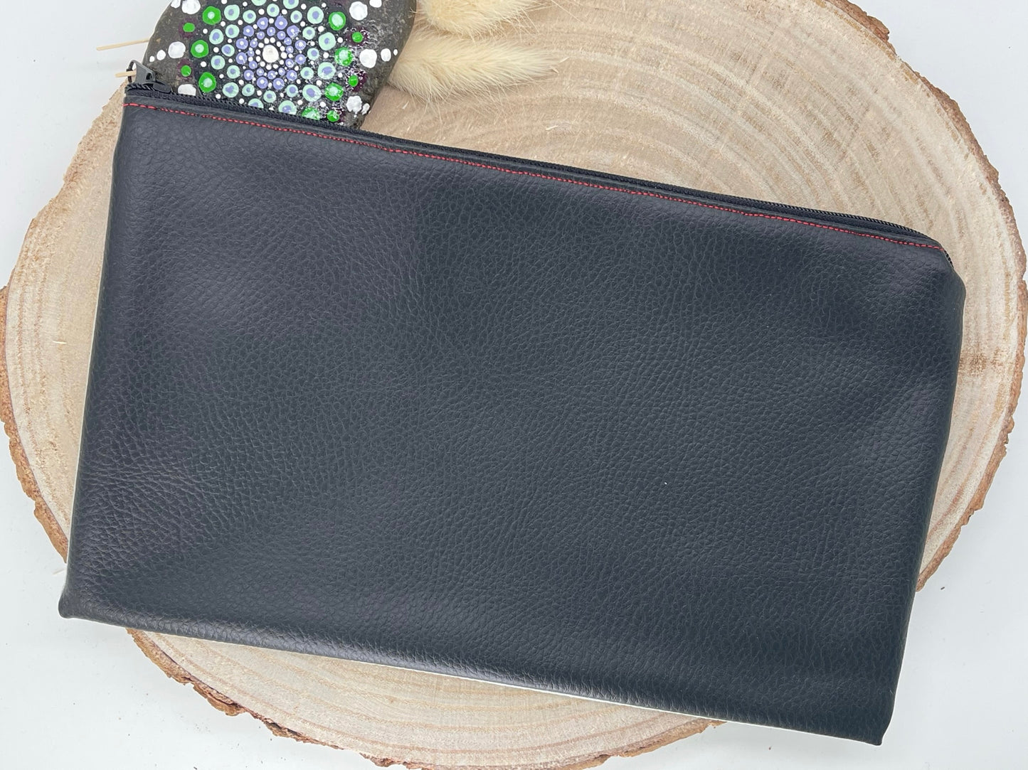 Stylische Federtasche Stifttasche Mäppchen Kosmetik kleine Tasche Hirsch schwarz/weiss
