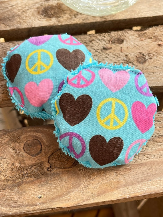 Taschenwärmer Beulenkühler Körnerkissen Peace blau