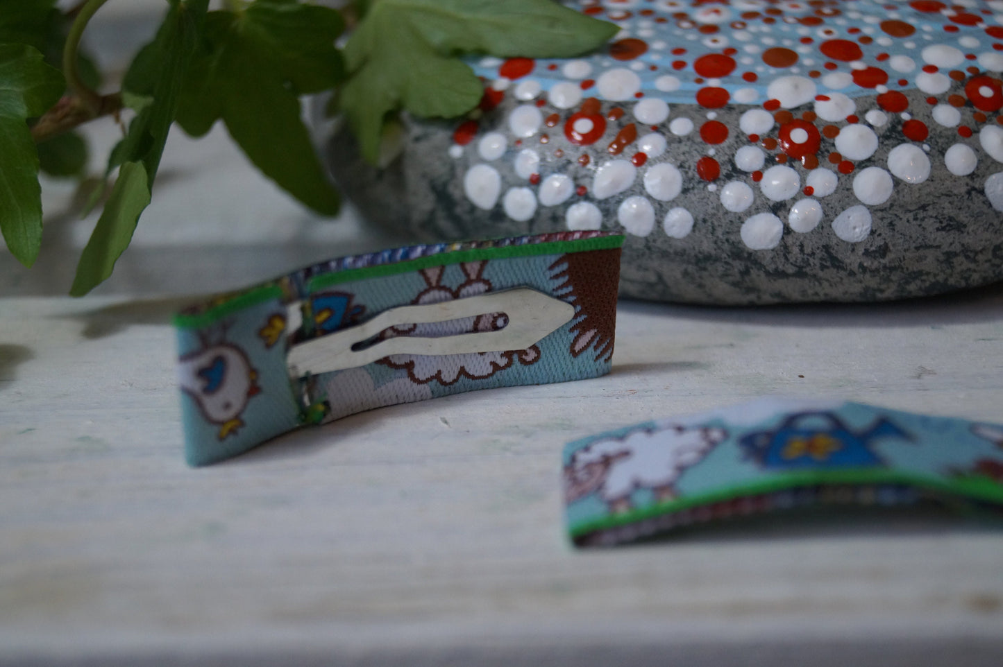 Haarspangen Haarclips Bauernhof Tiere (1 Paar) blau