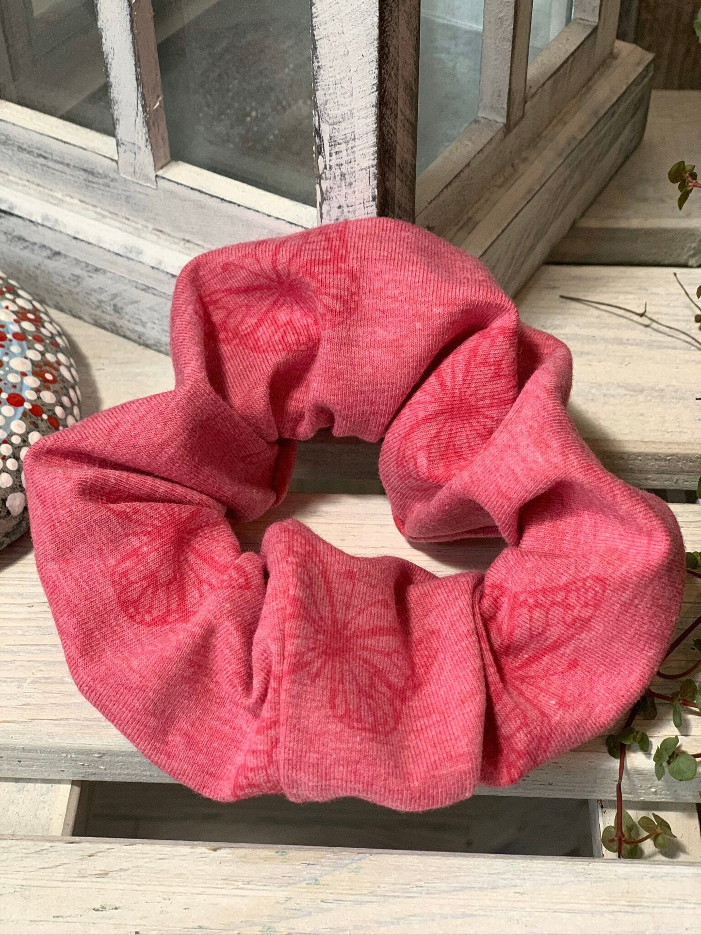 Jersey Scrunchie Haargummi Schmetterlinge rosa