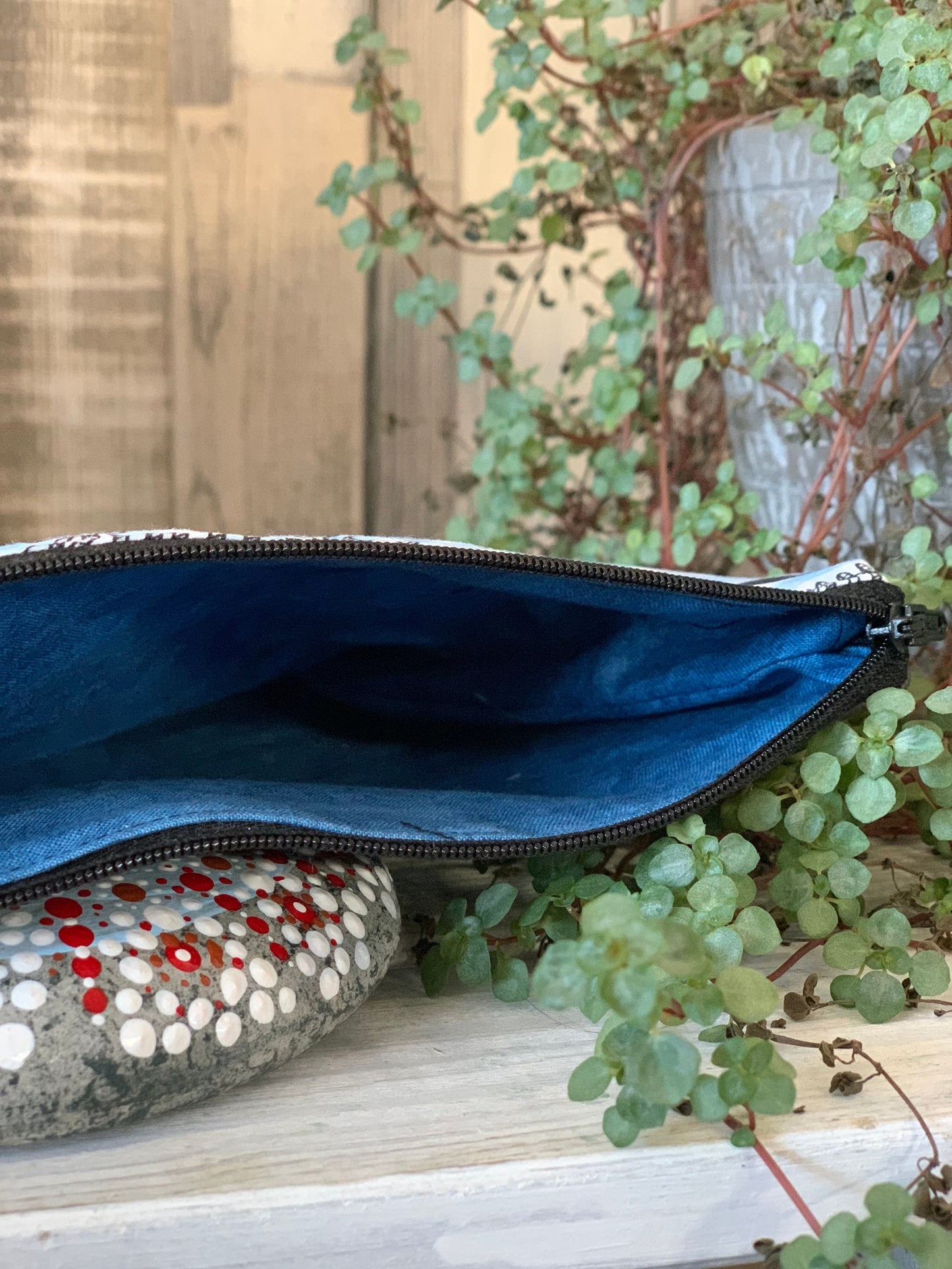 Stylische Federtasche Stifttasche Mäppchen Kosmetik kleine Tasche smiling