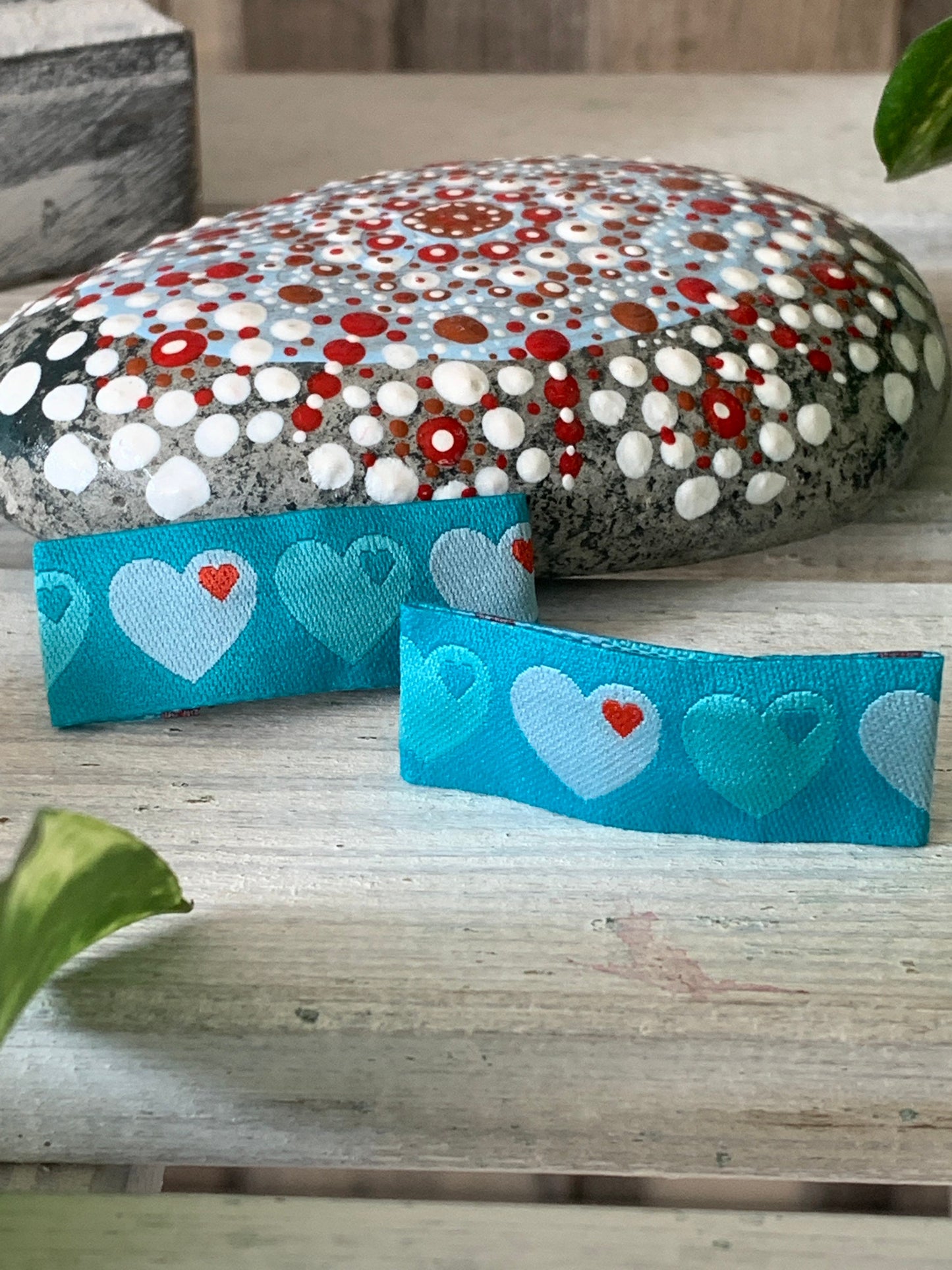 Haarspangen Haarclips blaue Herzen (1 Paar)