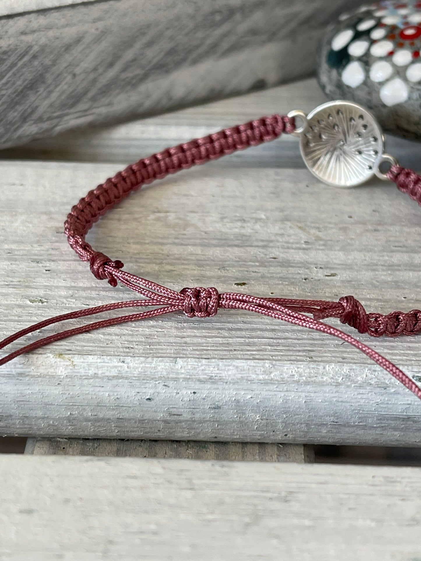 Freundschaftsarmband Makramee Armband Unendlich-Liebe silberfarbenen Edelstahl