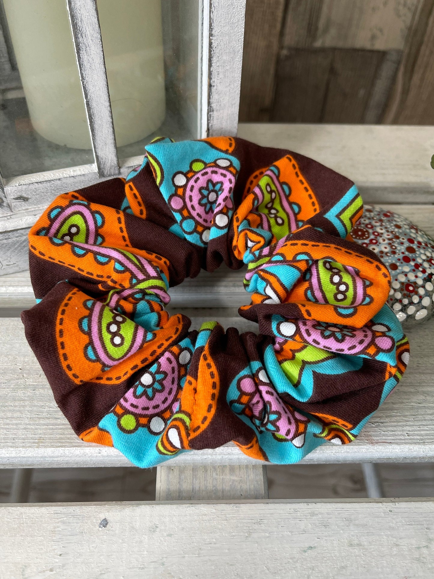 Scrunchie Haargummi Schmetterling auf braun