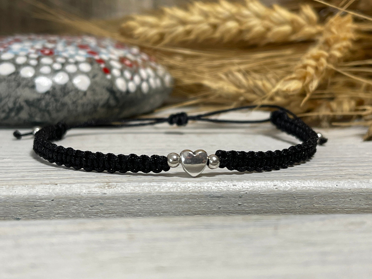 Makramee Schmuck Armband „Patentante“ mit Karte