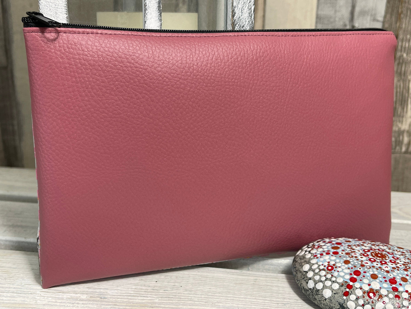 Stylische Federtasche Stifttasche Mäppchen Kosmetik kleine Tasche Retro Blumen Wiese