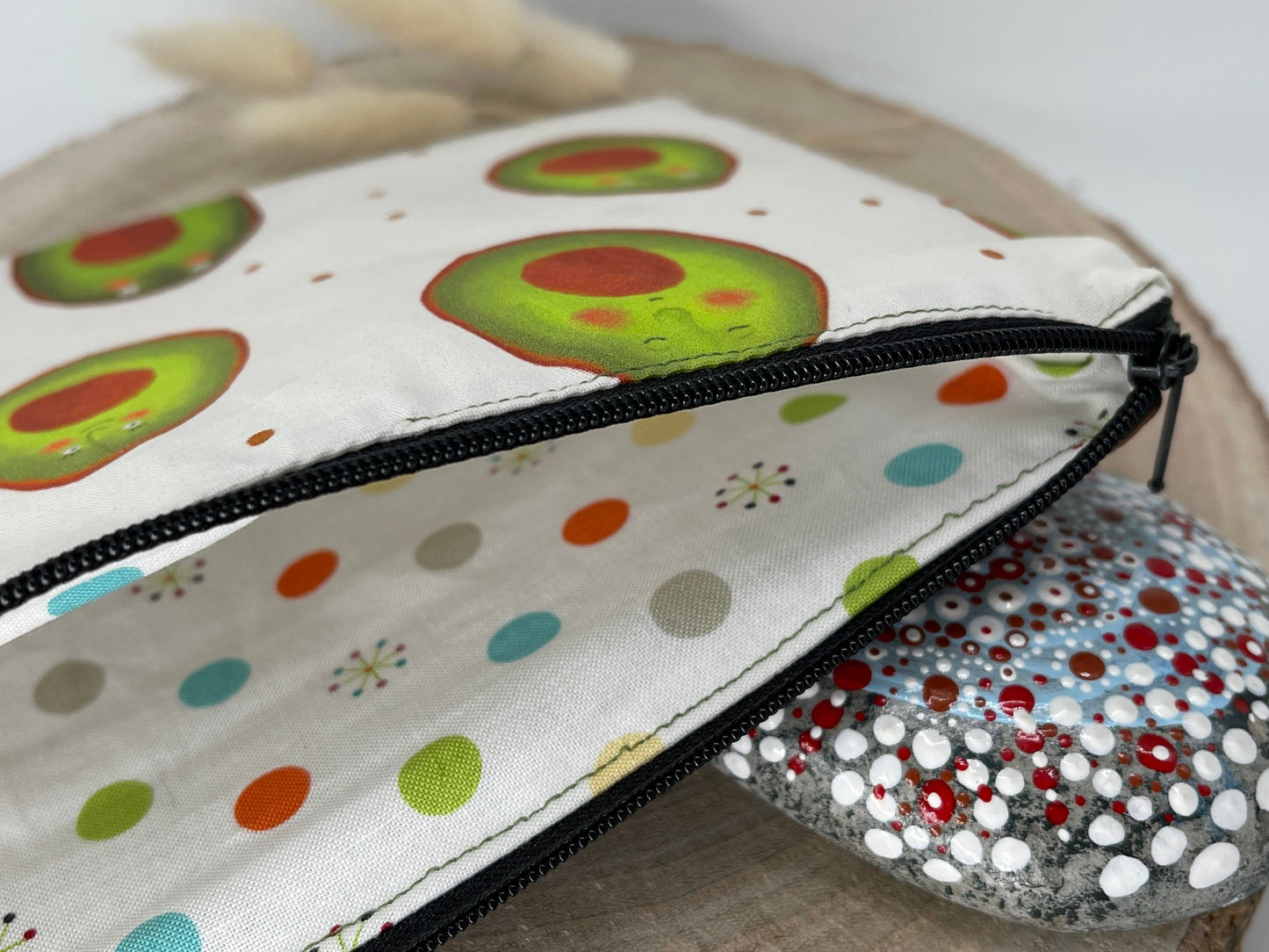 Stylische Federtasche Stifttasche Mäppchen Kosmetik kleine Tasche kleiner Avocado