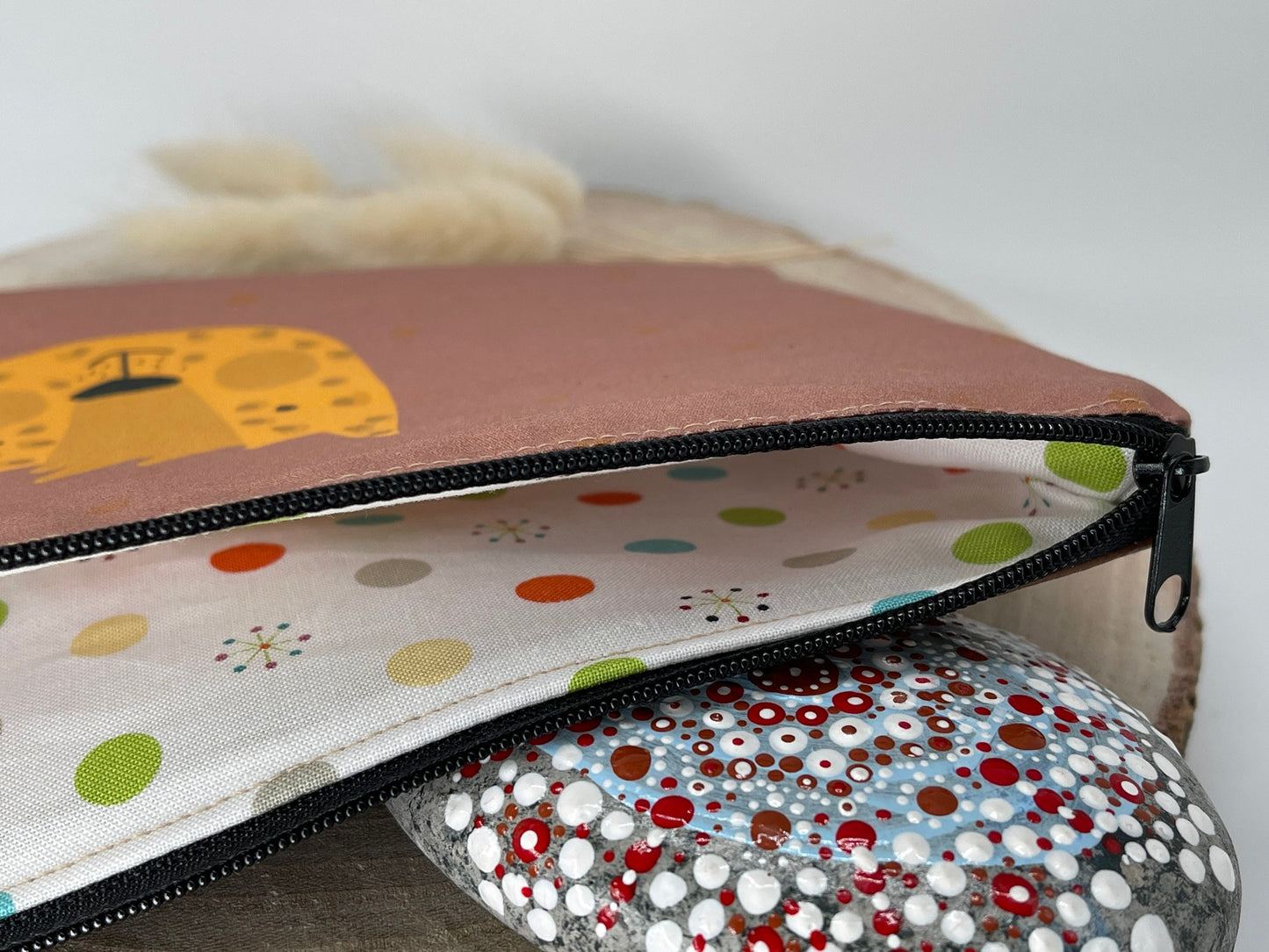 Stylische Federtasche Stifttasche Mäppchen Kosmetik kleine Tasche kleiner Tiger