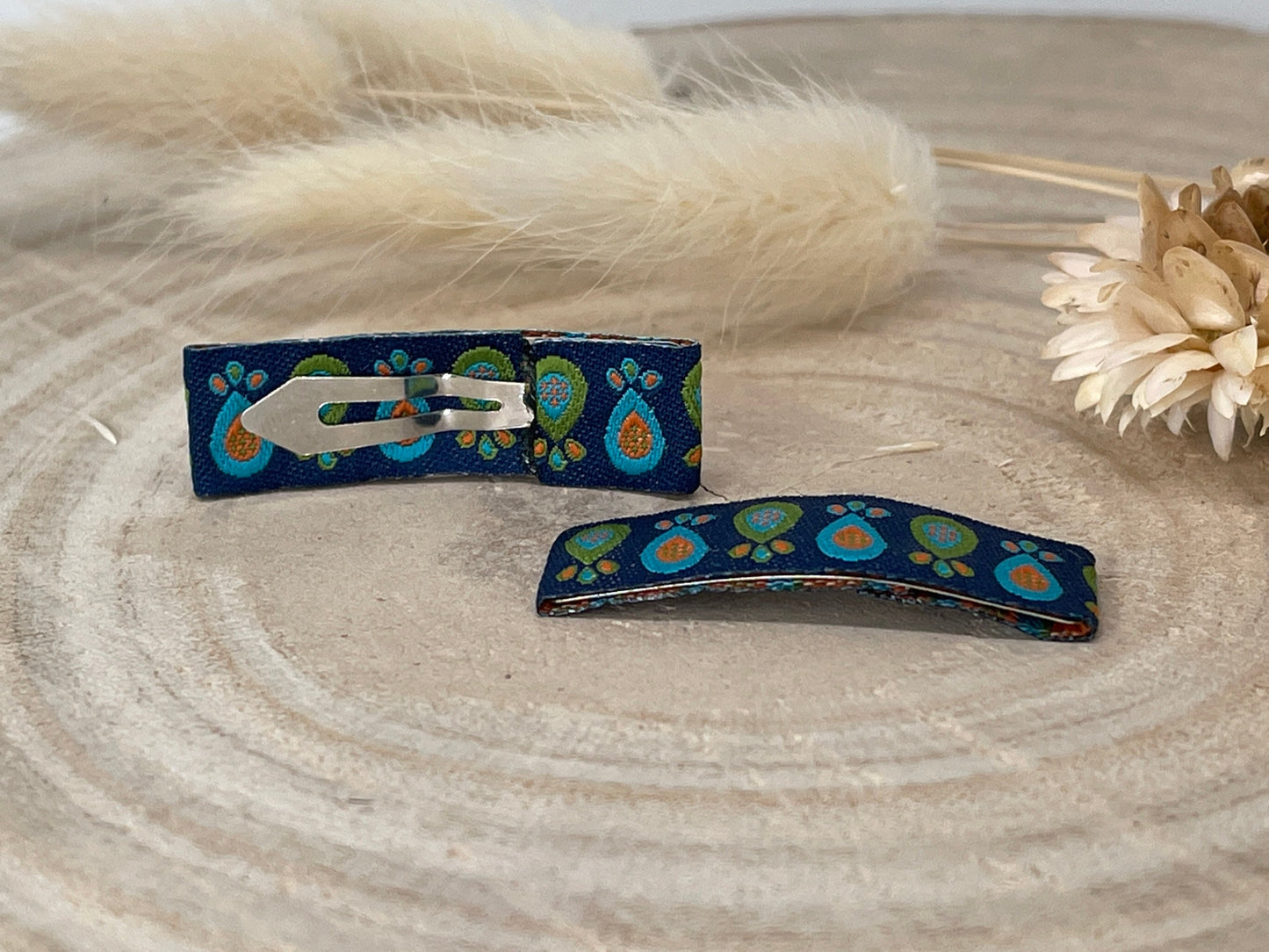 Haarspangen Haarclips kleine Avocado (1 Paar) blau/grün