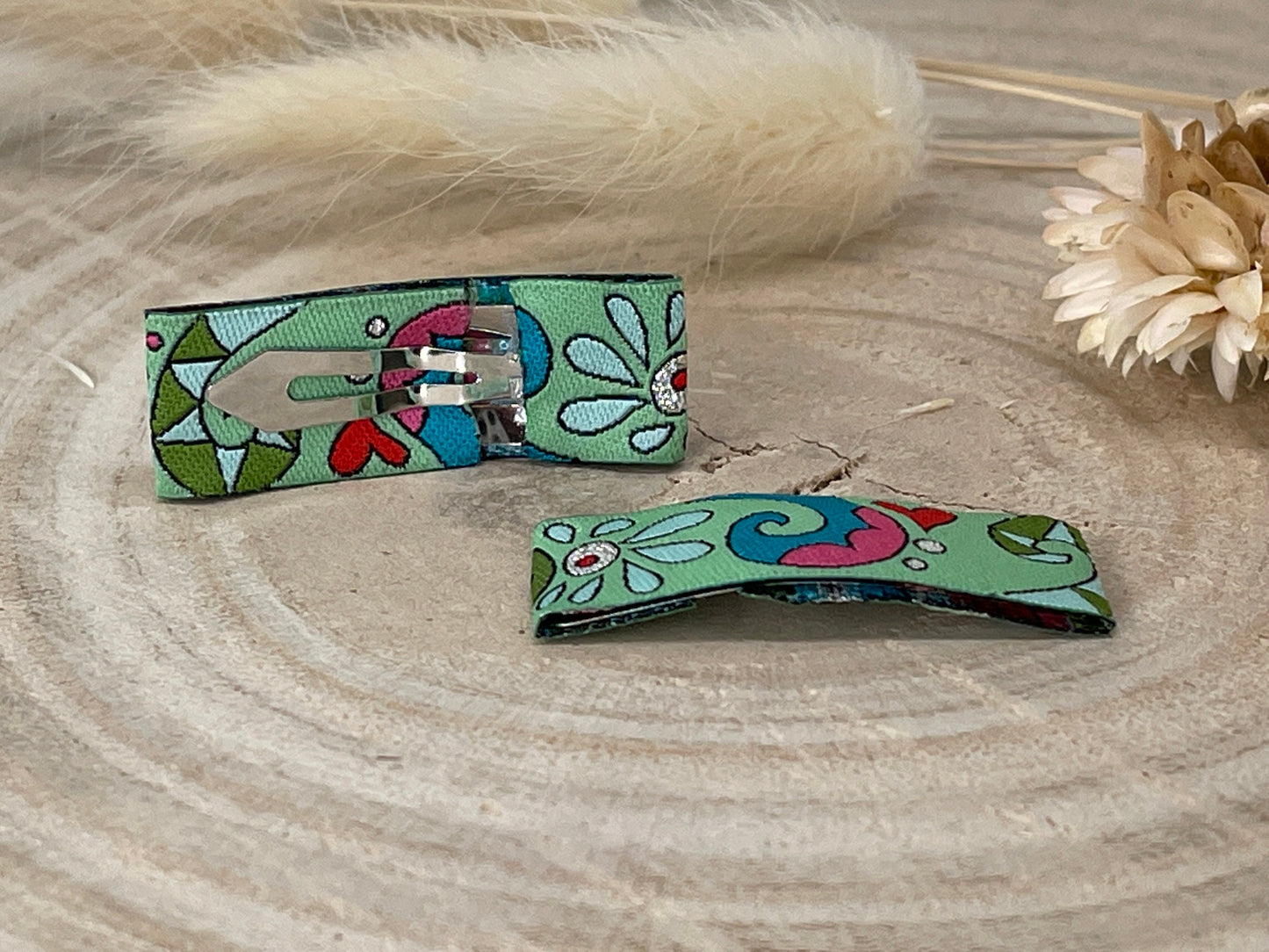 Haarspangen Haarclips (1 Paar) Fantasie grün