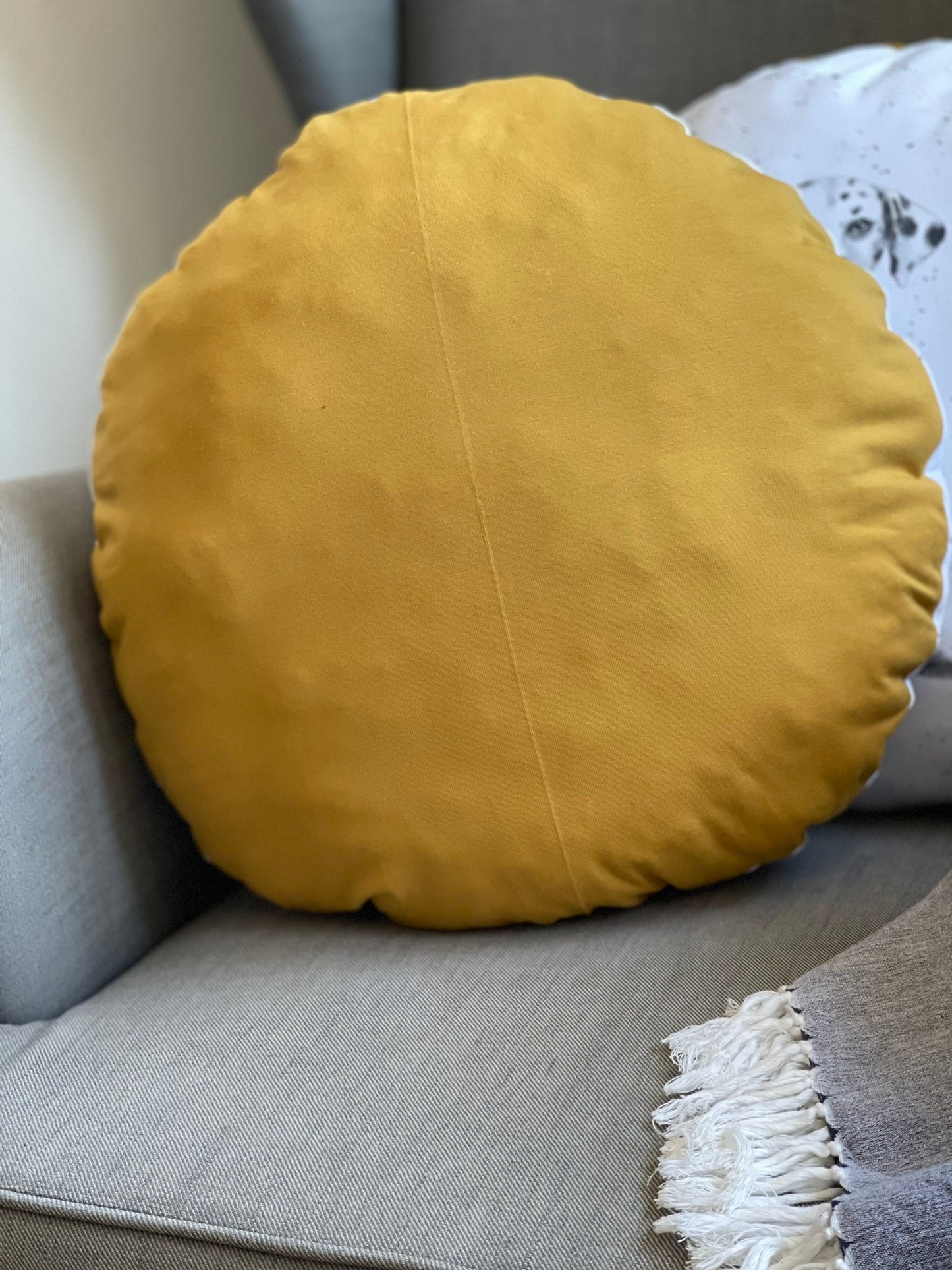 Weiches gemütliches Kissen Kuschelkissen Dekokissen Reisekissen mit Dalmatiner Hunde Motiv weiß schwarz